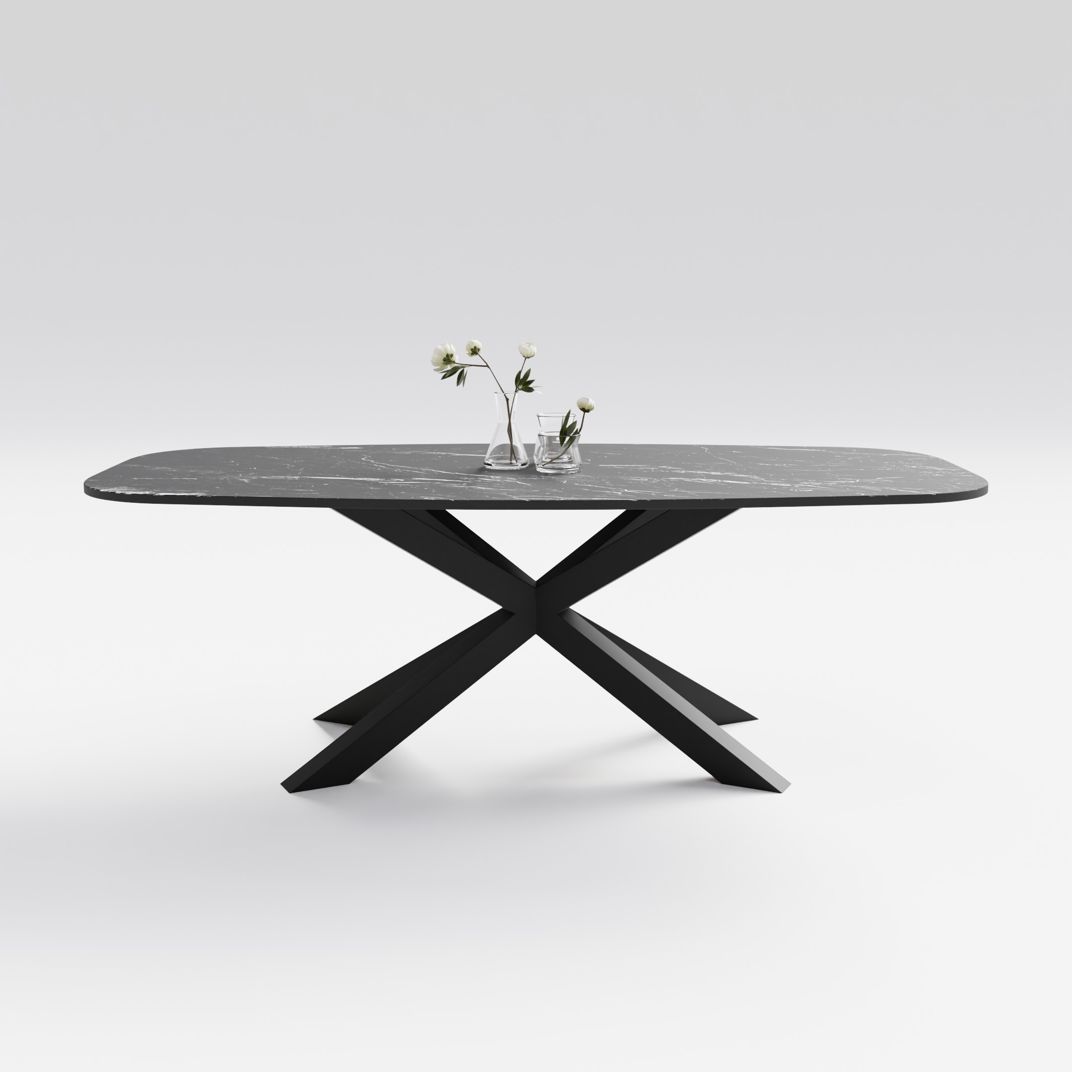 Stół do jadalni pająk ze spieku kwarcowego