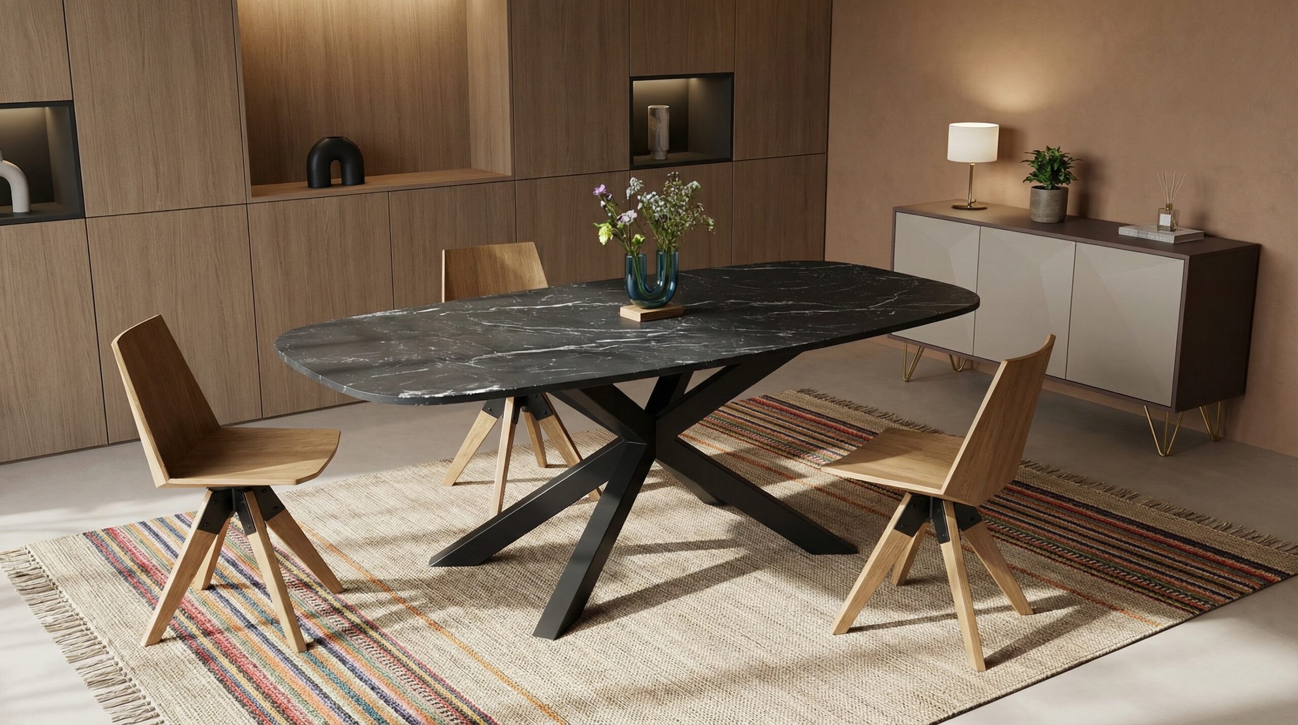 Stół do jadalni pająk ze spieku kwarcowego - obrazek 10